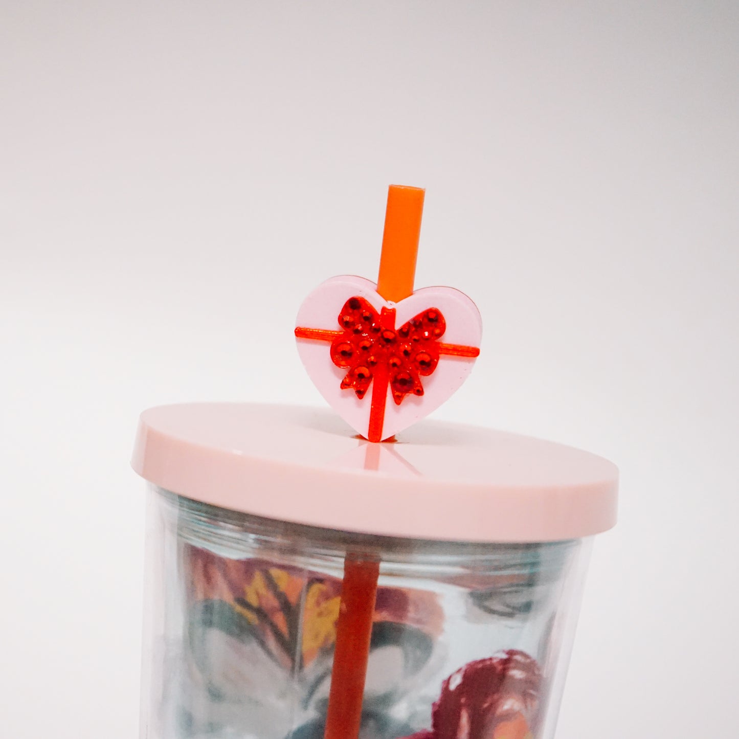 Heart Box of Chocolates Straw Charm