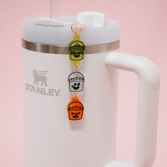 Sparkle Candy Bucket Straw Dangle