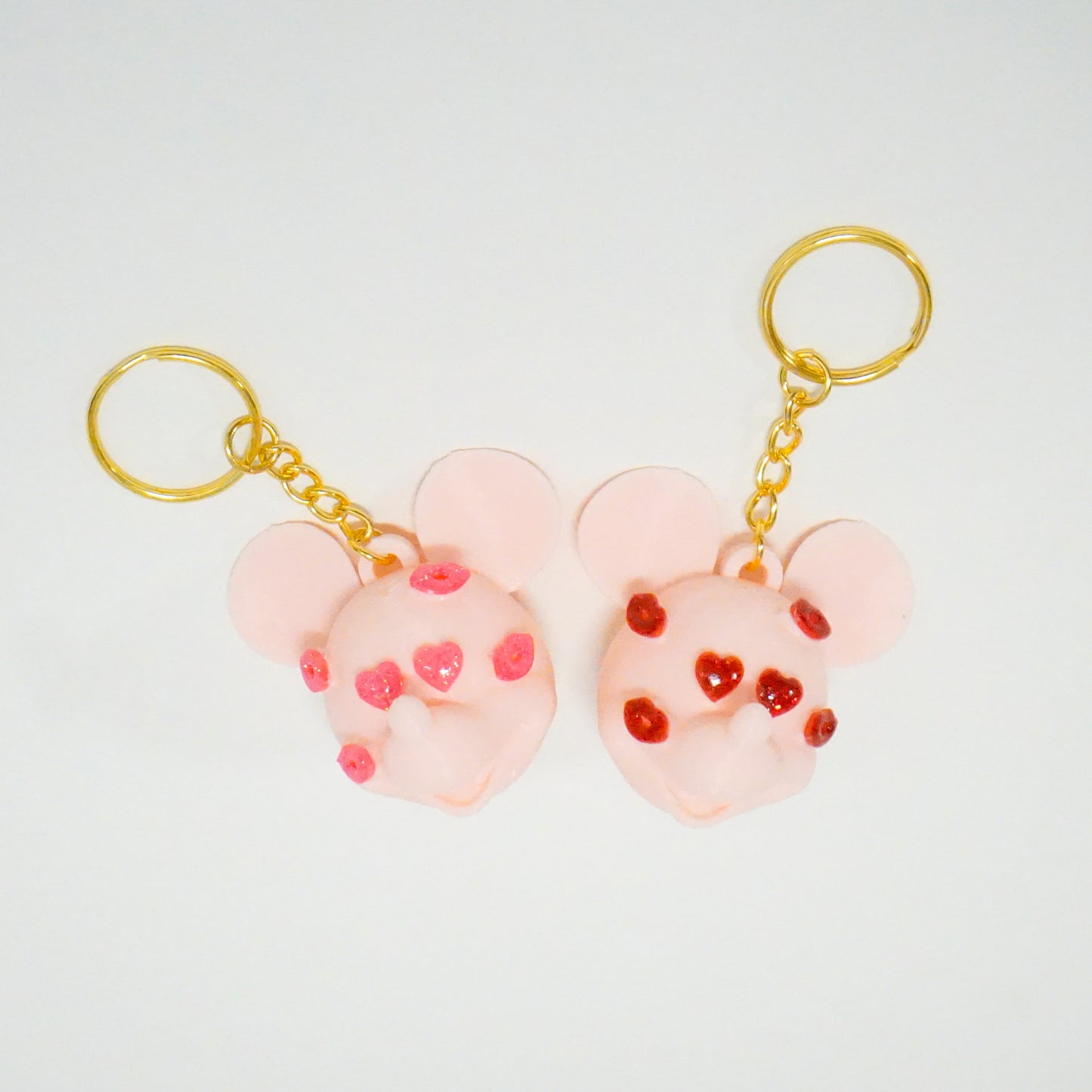 3D Valentine Mouse Bag Charm