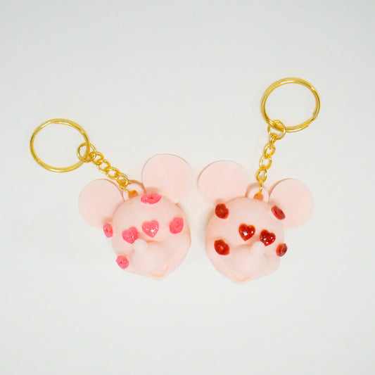 3D Valentine Mouse Bag Charm