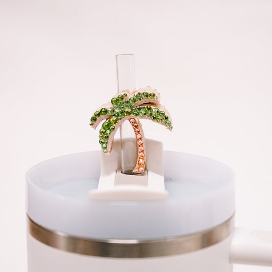 Palm Tree Straw Charm