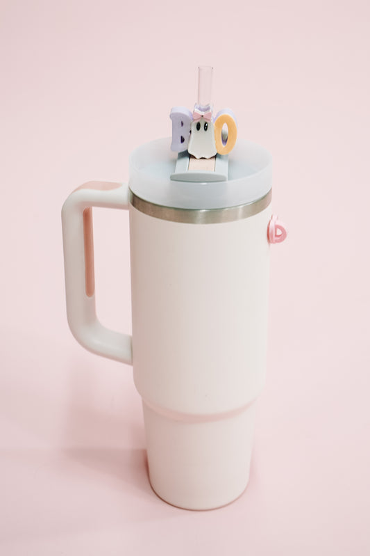 Ghostie Boo Straw Charm