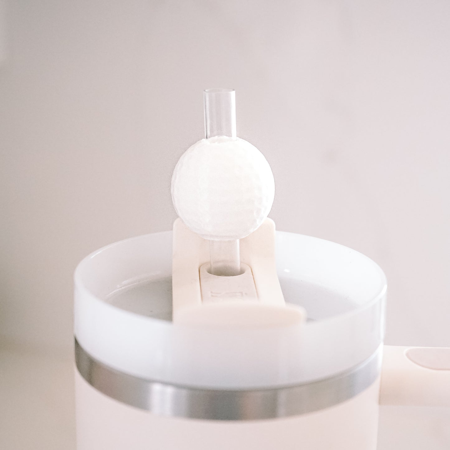 Golf Ball Straw Charm