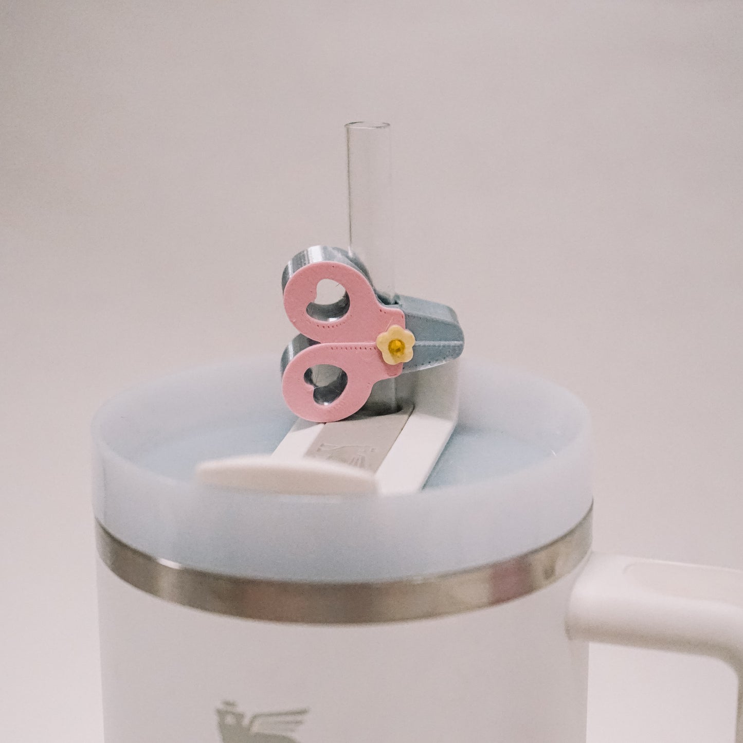 Scissors Straw Charm