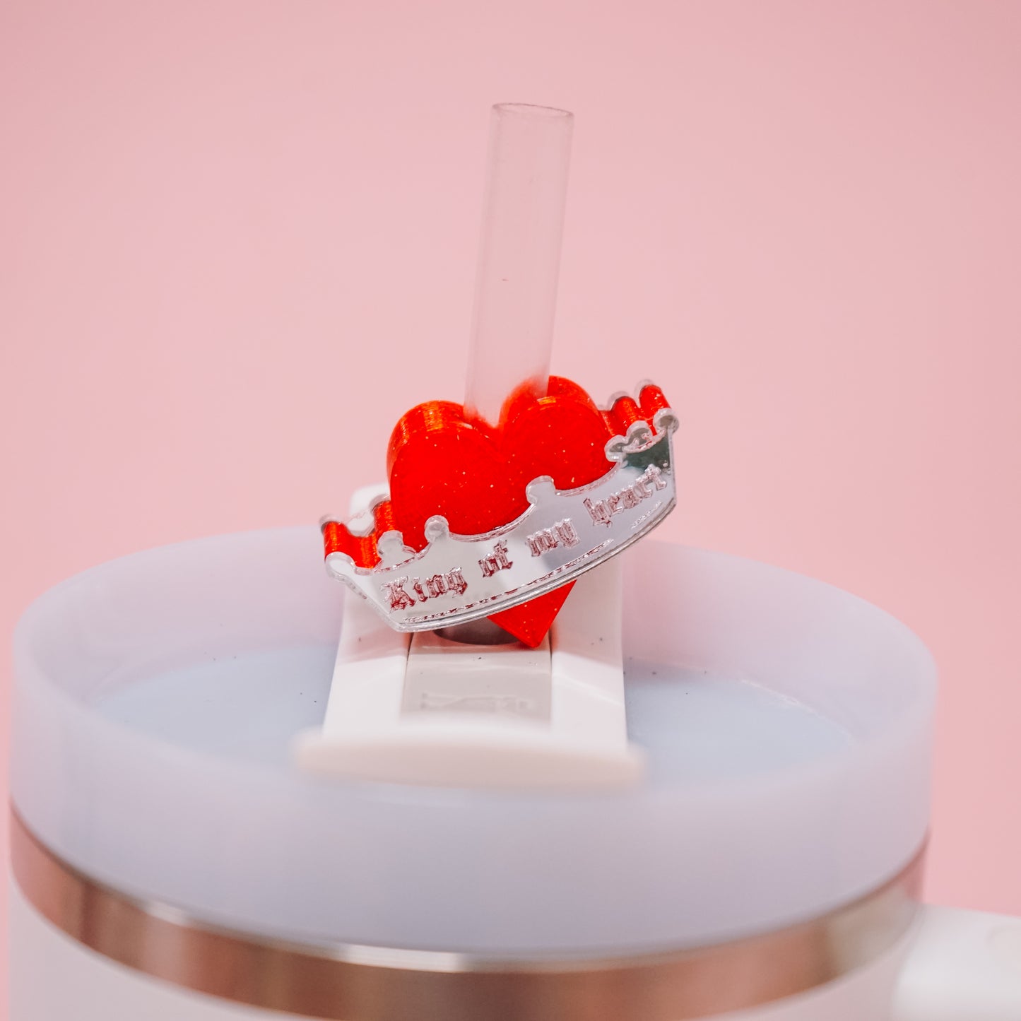 King of my Heart Straw Charm