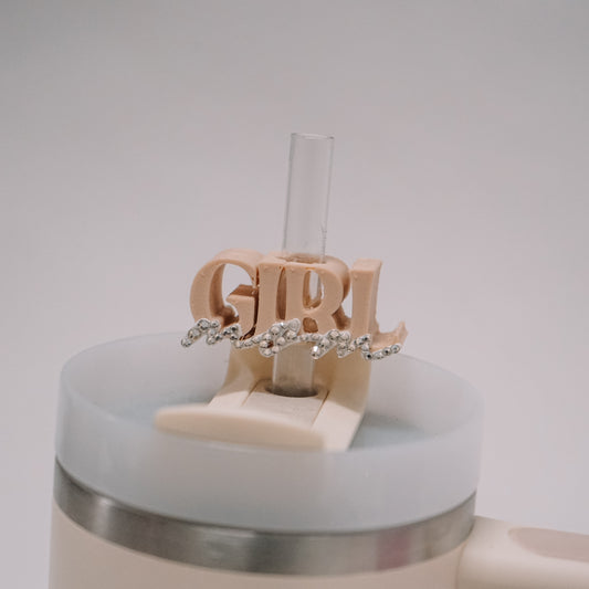Girl Mom Straw Charm