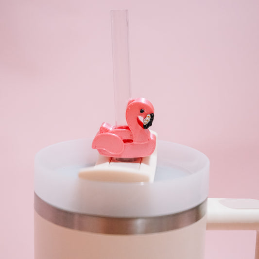 Pool Flamingo Straw Charm