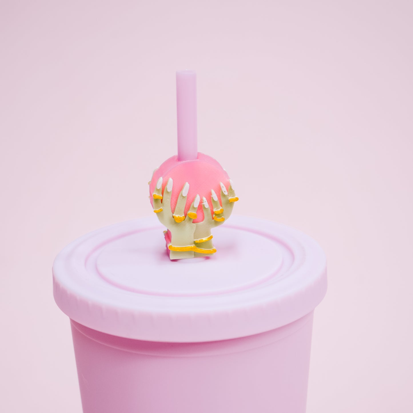 Crystal Ball Straw Charm
