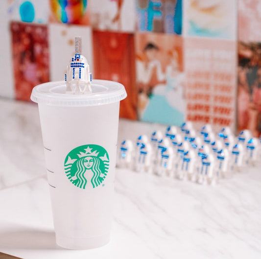 Crystal Droid Straw Charm