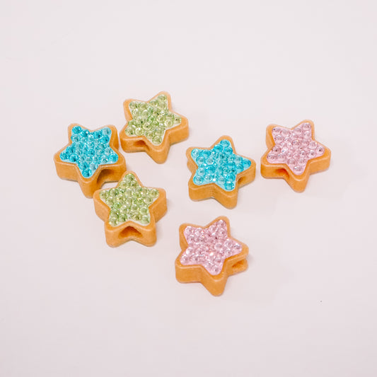 Double Star Straw Charm