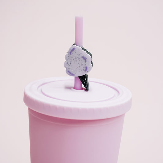 Cotton Candy Straw Charm
