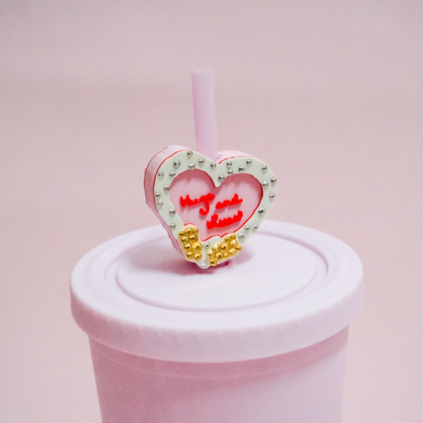 Hugs and Kisses Straw Charm