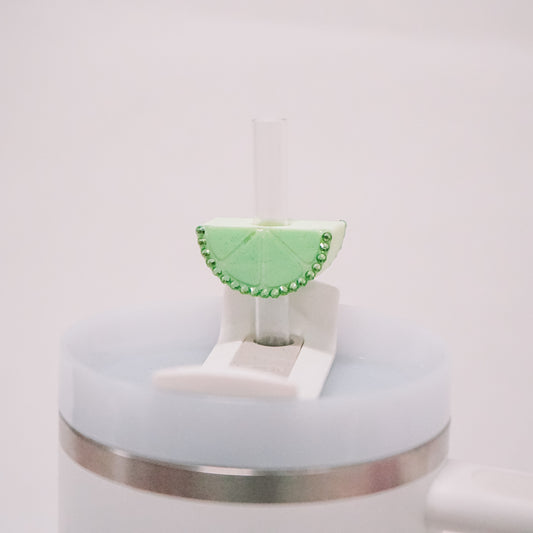 Lime Straw Charm