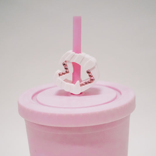 Vampire Teeth Straw Charm