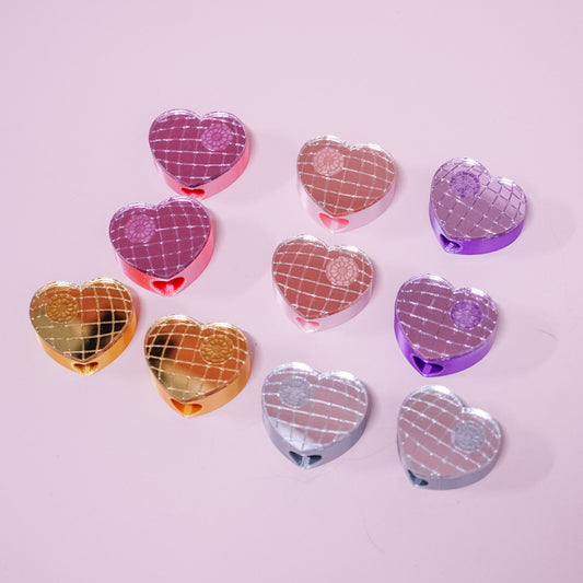 Disco Death Heart Straw Charm