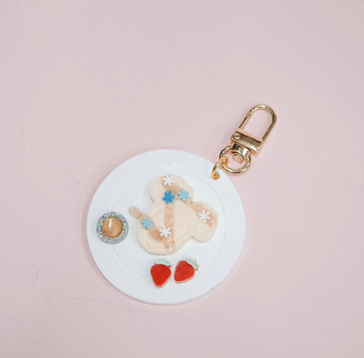 Holiday Waffle Plate Bag Charm