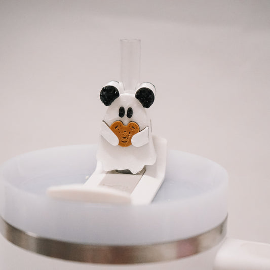 Pretzel Ghostie Straw Charm