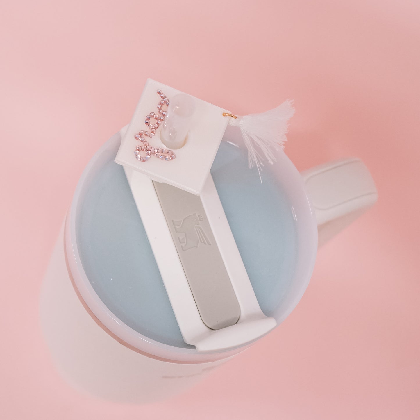 Grad Cap Straw Charm