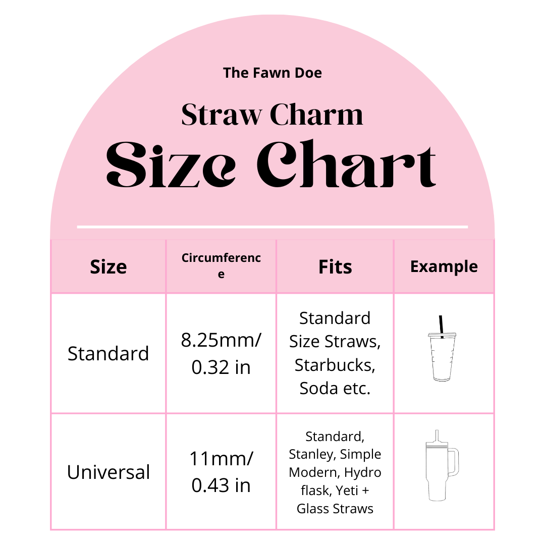 3D Bow Straw Charm