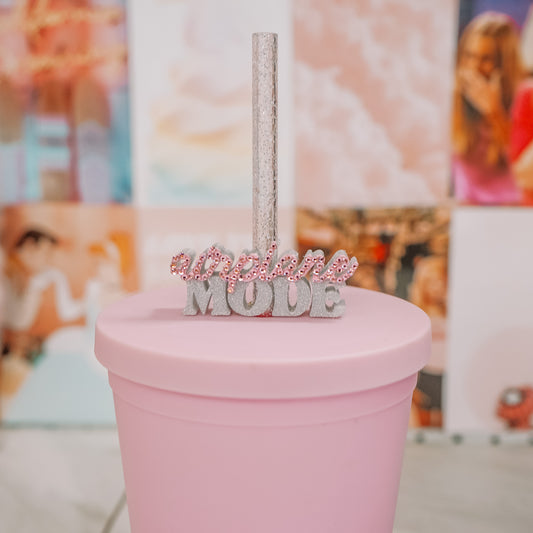 Airplane Mode Straw Charm