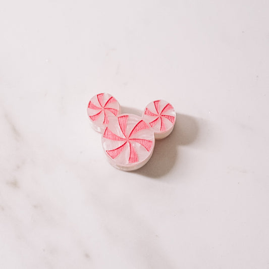 Peppermint Candy Mouse Straw Charm