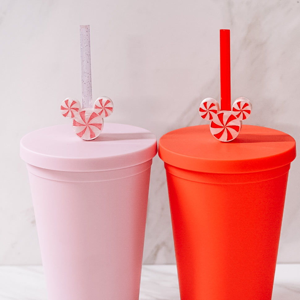 Peppermint Candy Mouse Straw Charm