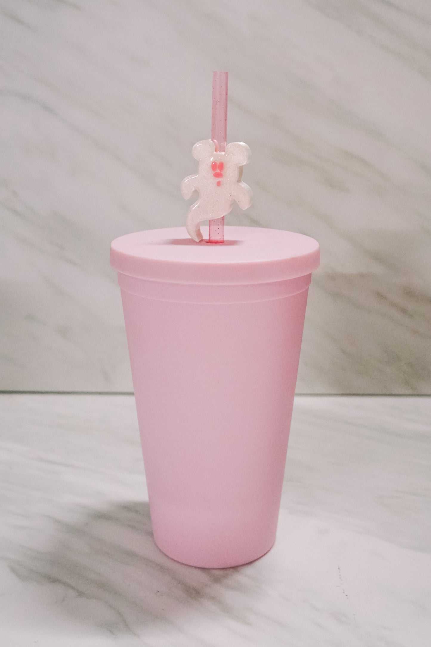 Mouse Ghost Straw Charm