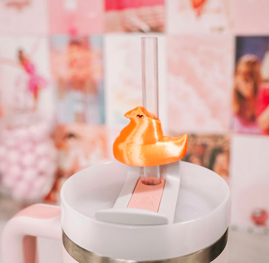 Marshmallow Chick Straw Charm