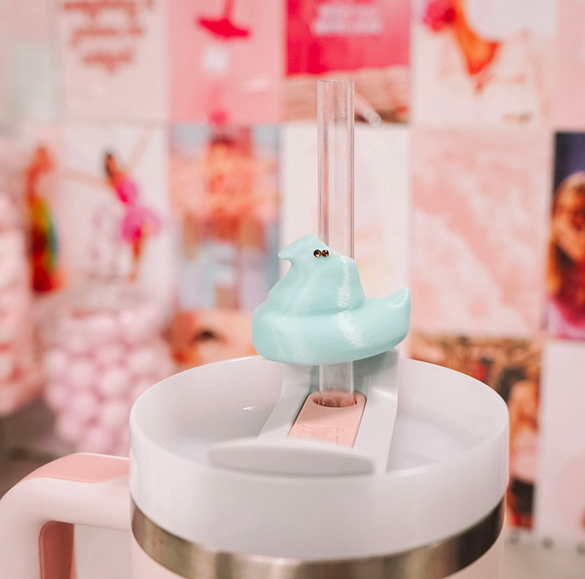 Marshmallow Chick Straw Charm