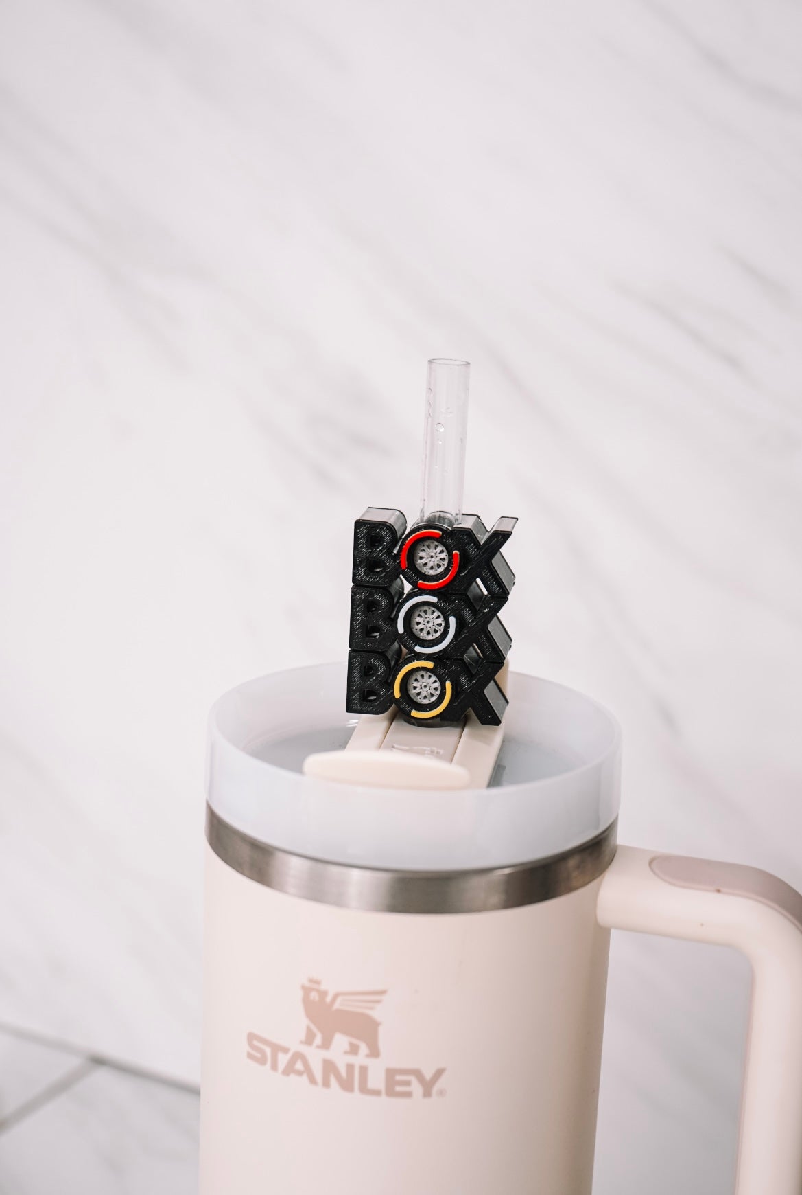 Box Box Box Straw Charm