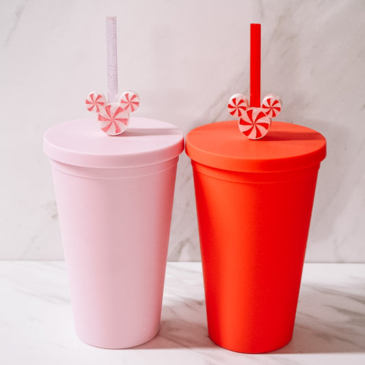 Peppermint Candy Mouse Straw Charm