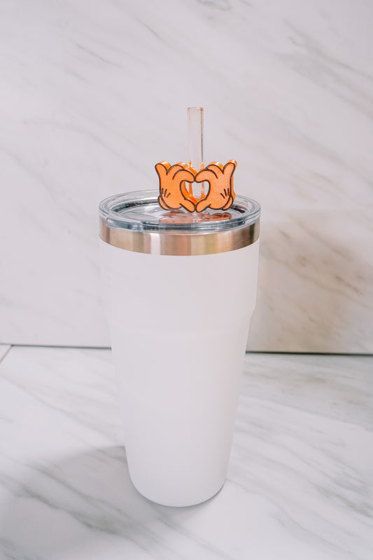 Heart Gloves Straw Charm