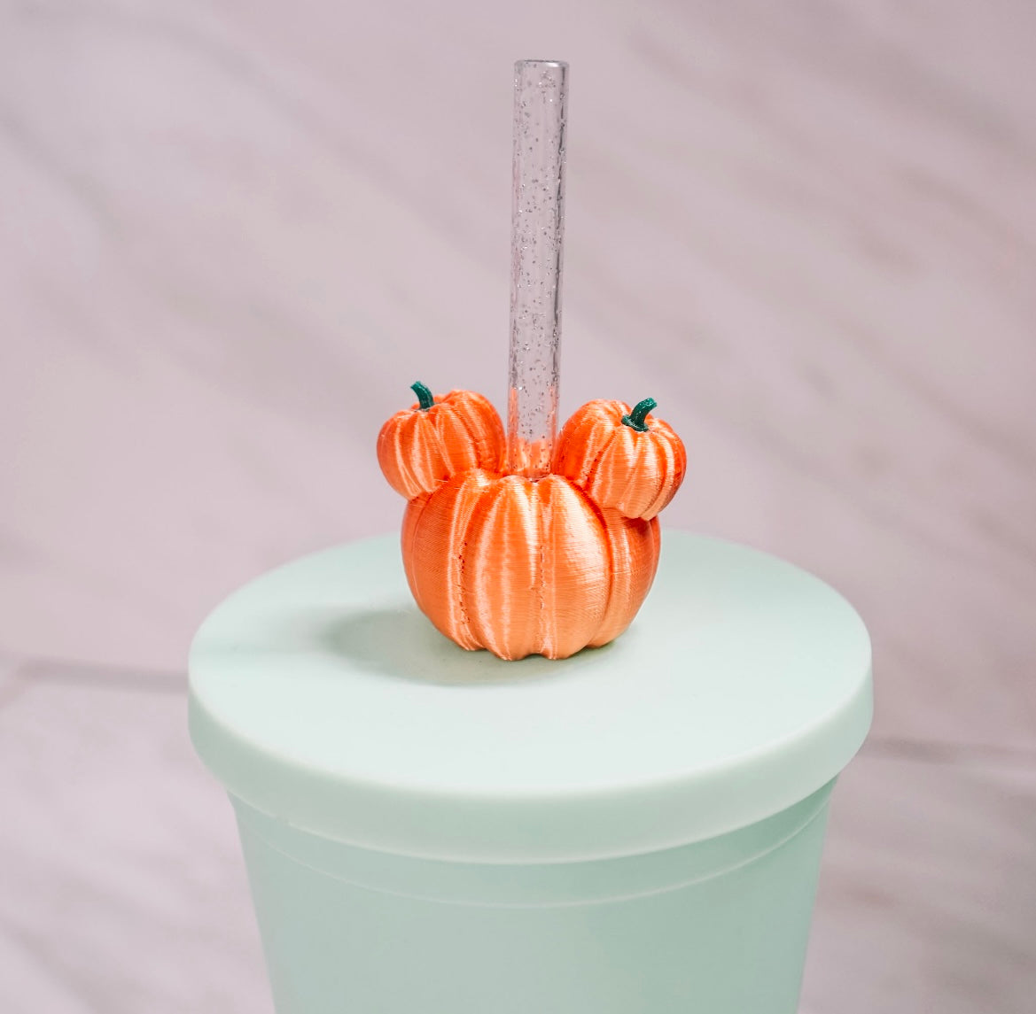 3D Ear Pumpkin Straw Charm
