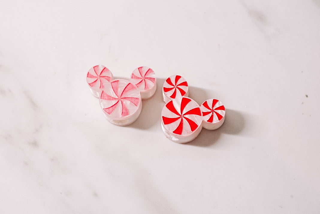 Peppermint Candy Mouse Straw Charm