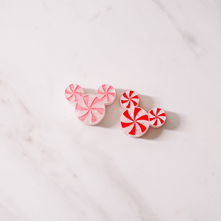 Peppermint Candy Mouse Straw Charm