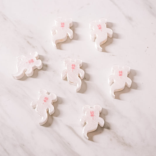Mouse Ghost Straw Charm