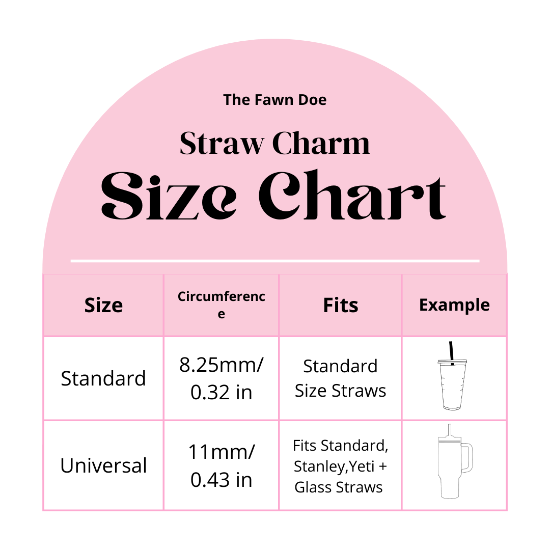 Crystal Father Straw Charm